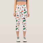 Leggings Capri Chats et Motifs de Noël (Recto)