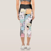 Leggings Capri Chats heureux (Verso)