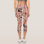 Leggings Capri chats japonais Ukiyo-e Funny kitty (Verso)