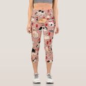 Leggings Capri chats japonais Ukiyo-e Funny kitty (Recto)