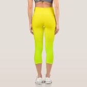 Leggings Capri Chaux et citron vert modernes (Verso)