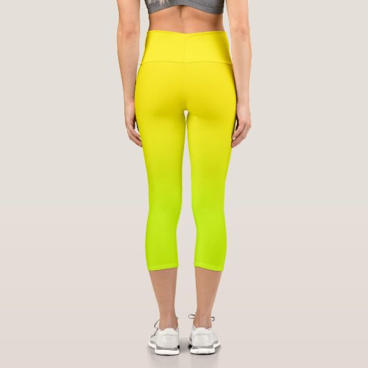 Leggings Capri Chaux et citron vert modernes (Verso)