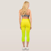 Leggings Capri Chaux et citron vert modernes (Verso)