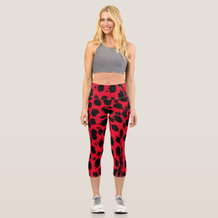 Leggings Capri Cheetah Red