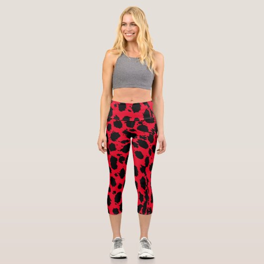 Leggings Capri Cheetah Red (Recto)