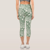 Leggings Capri Chèques déformées en vert (Verso)