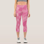 Leggings Capri Chèques et persiennes - Rose (Recto)
