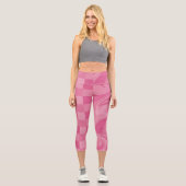 Leggings Capri Chèques et persiennes - Rose (Recto)