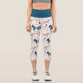 Leggings Capri Cheval nordique du Folkart (Recto)