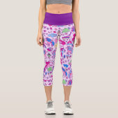 Leggings Capri chevalier de l'unicorne pegasus (Recto)