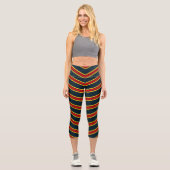 Leggings Capri Chevron rouge jaune (Recto)