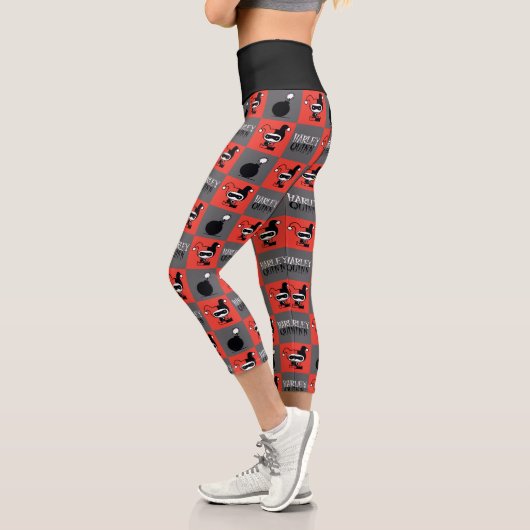 Leggings Capri Chibi Harley Quinn Checker Motif (Gauche)