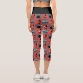 Leggings Capri Chibi Harley Quinn Checker Motif (Verso)