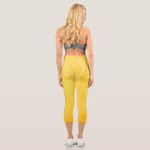 Leggings Capri Chic Botanique Yellow Gold Feuilles (Verso)