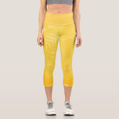 Leggings Capri Chic Botanique Yellow Gold Feuilles (Recto)
