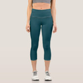 Leggings Capri Chic Élégant Bleu Sarcelle (Recto)