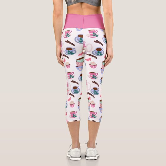 Leggings Capri Chic Fun Tea Party (Verso)
