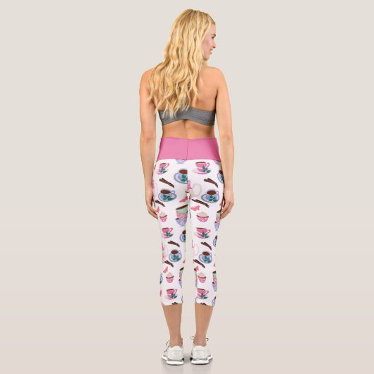 Leggings Capri Chic Fun Tea Party (Verso)