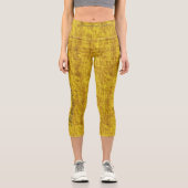 Leggings Capri Chic Jaune Plaid Denim : Personnaliser le logo et  (Recto)