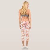 Leggings Capri Chic papillon | Coral Orange Dark Peach Ombre (Verso)