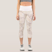 Leggings Capri Chic White and Gold Strings Dots Confetti Sports (Recto)
