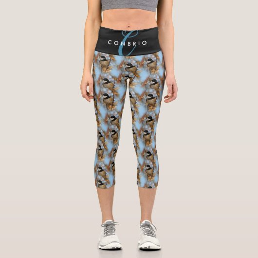 Leggings Capri Chickadee Songbird, Joli Espérant (Recto)