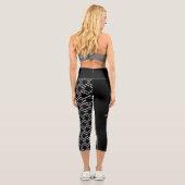 Leggings Capri Chien de dessin animé Ruby Cavalier & nom et race (Verso)