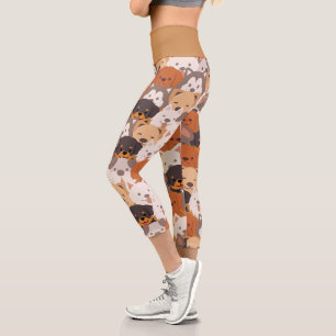 Leggings Capri Chien mignon Chien Chiot chien patte animal de com