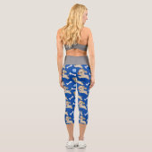 Leggings Capri Chiens Chiens blancs Bones Blue Ball Amoureux des  (Verso)
