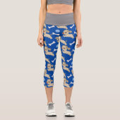 Leggings Capri Chiens Chiens blancs Bones Blue Ball Amoureux des  (Recto)
