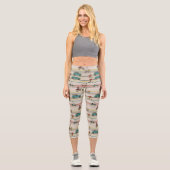 Leggings Capri Chiens se déplaçant dans les véhicules Motif (Recto)