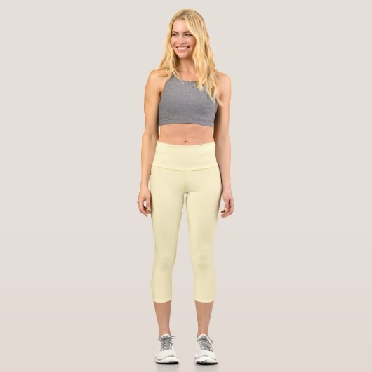 Leggings Capri chiffon citron (Recto)