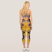 Leggings Capri Chimera - Oiseaux de poisson Hauteur de Capri haut (Verso)