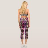 Leggings Capri Chocolat rose violet Mona Lisa (Verso)