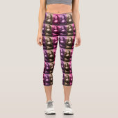 Leggings Capri Chocolat rose violet Mona Lisa (Recto)