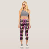 Leggings Capri Chocolat rose violet Mona Lisa (Recto)