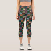 Leggings Capri Chouettes géométriques (Recto)