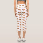 Leggings Capri Chow Chow dog cartoon (Verso)