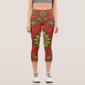 Leggings Capri Christmas Flower (Recto)