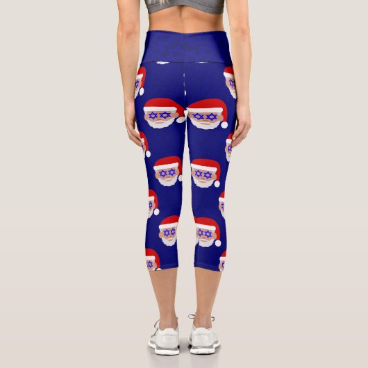 Leggings Capri christmukkah interconfessionnel hanoukka santa cla (Verso)