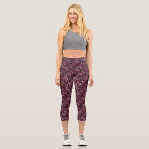 Leggings Capri chrome bourgogne