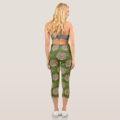 Leggings Capri chrysanthèmes tourbillons (Verso)