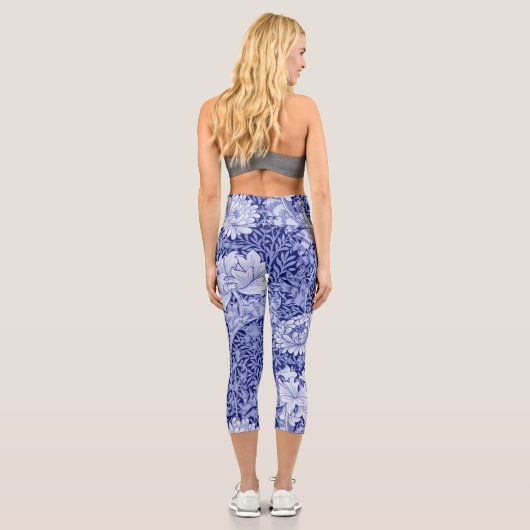 Leggings Capri Chrysanthemum Blue, William Morris (Verso)