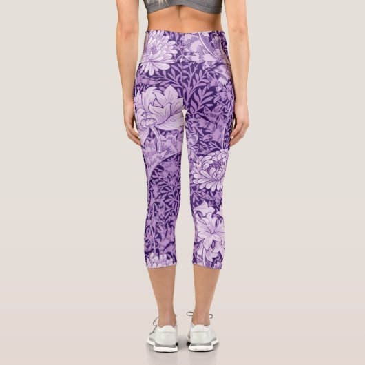 Leggings Capri Chrysanthemum Purple, William Morris (Verso)