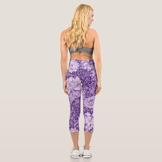 Leggings Capri Chrysanthemum Purple, William Morris (Verso)
