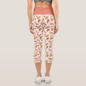 Leggings Capri Chutes à la nature Automne Feuilles Earthy Sweet P (Verso)