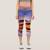 Leggings Capri Ciel de coucher de soleil de Vallarta 1182 (Recto)