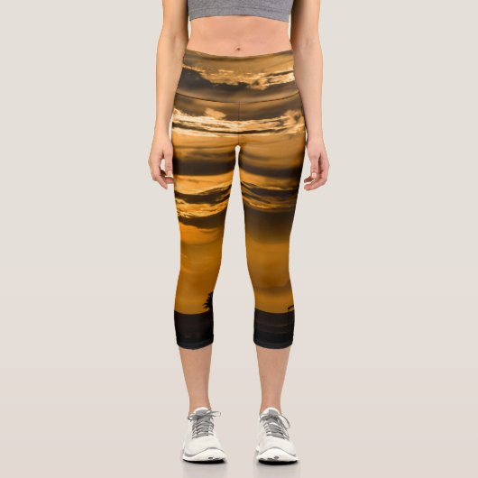 Leggings Capri Ciel doré (Recto)