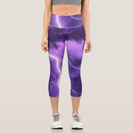 Leggings Capri ciel magnifique, tonnerre (Recto)