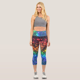 Leggings Capri Ciel nocturne Rainbow Stars